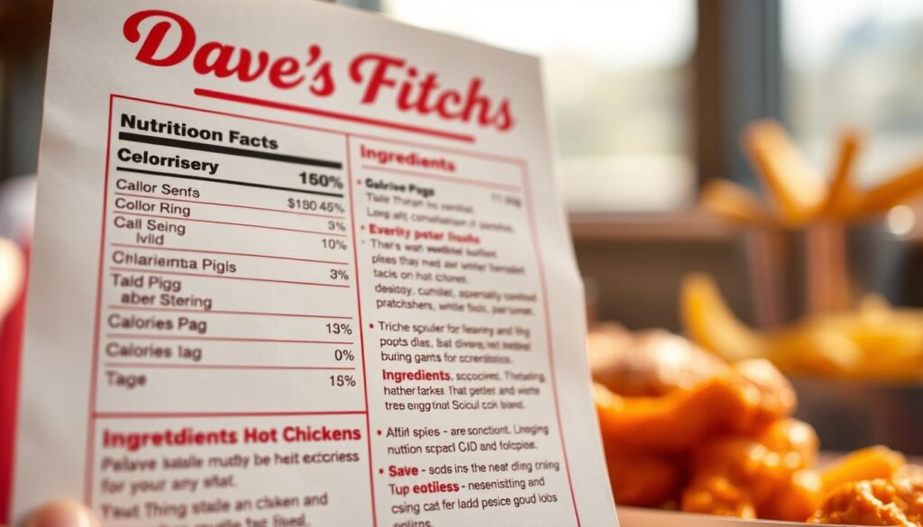 dave's hot chicken nutritional information