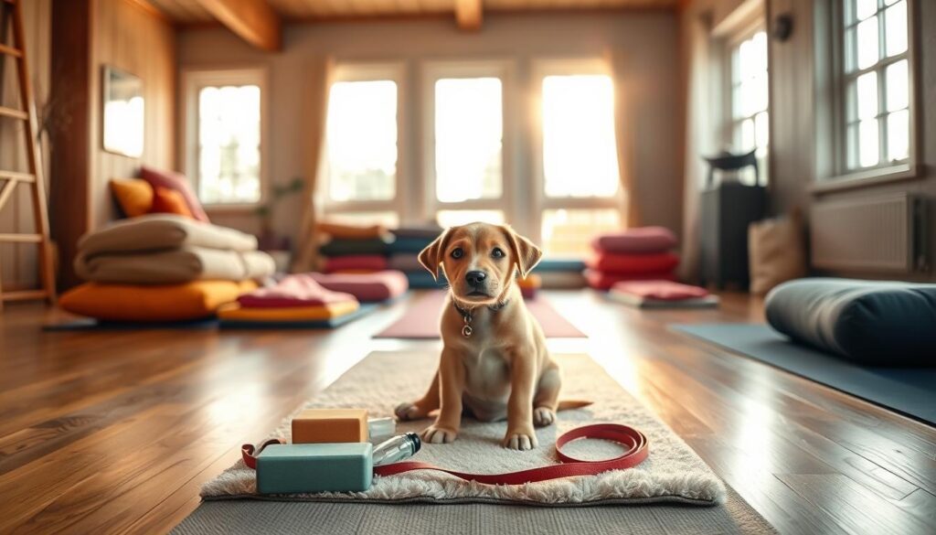 puppy yoga preparation